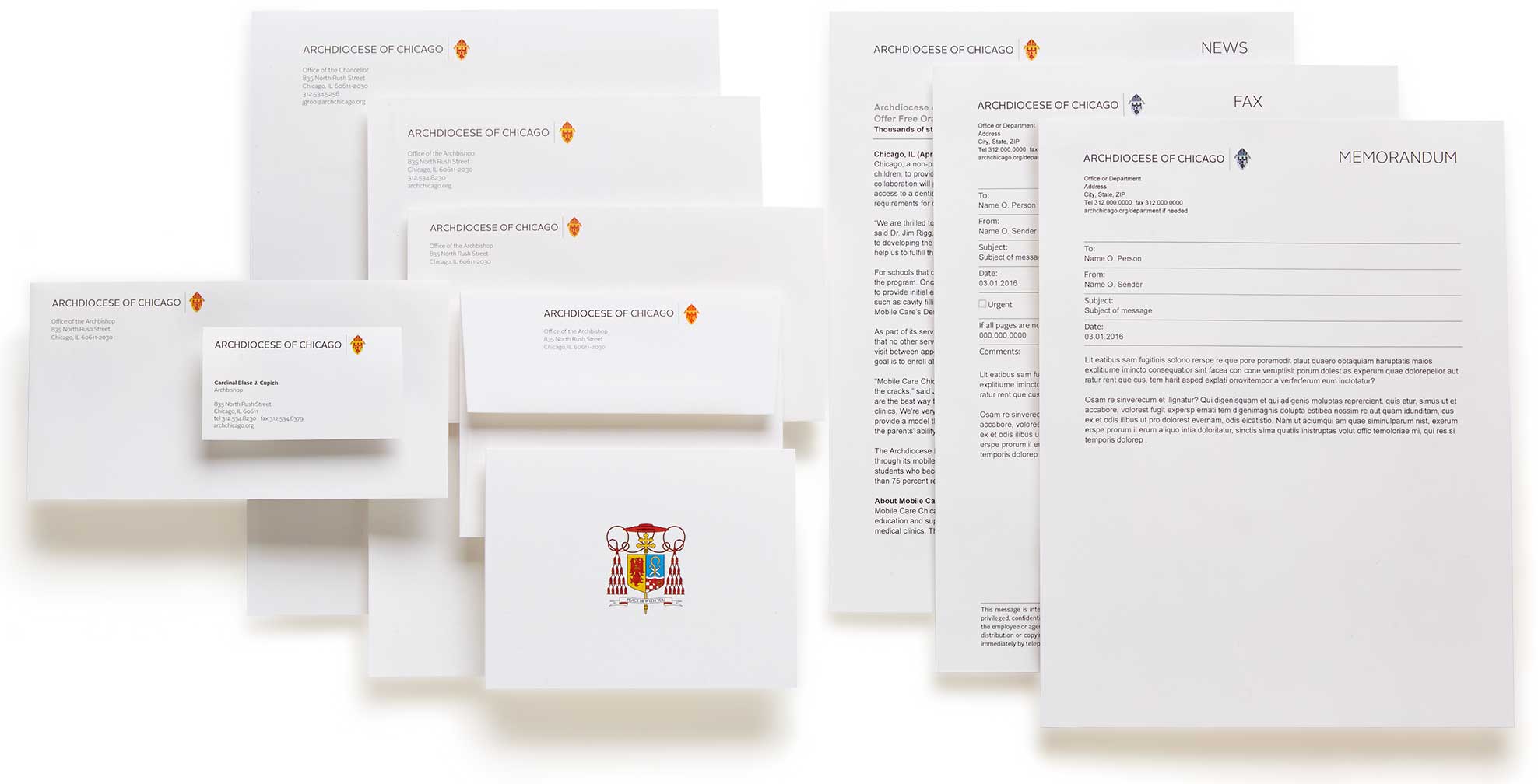 arch-of-chicago_stationery.jpg Art Direction by: Bart Crosby, Crosby Associates